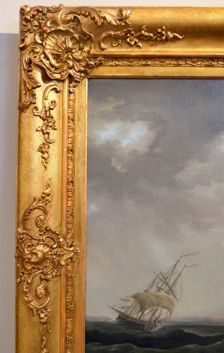 XVIIIe siècle - Côte dans la tempête - Atelier de Claude Joseph Vernet (1714 - 1789)